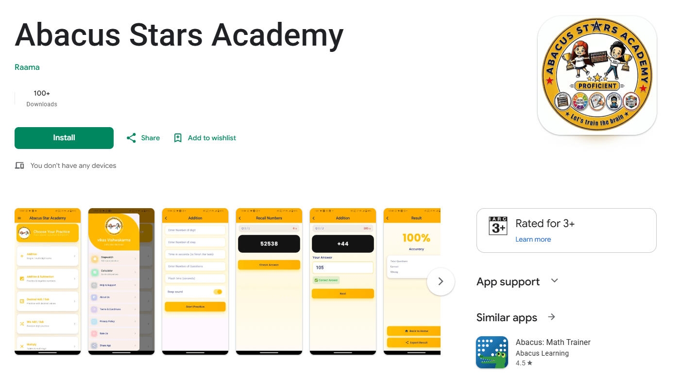 Abacus Stars Academy: A Student-Friendly Abacus Learning App